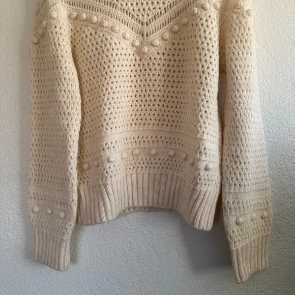 NWT Mango Openwork knit sweater, women’s Size L - Picture 9 of 13